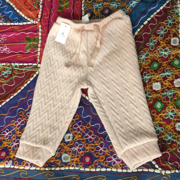 GAP Other - NWT Baby Gap joggers pink with gold sparkle 12-18M